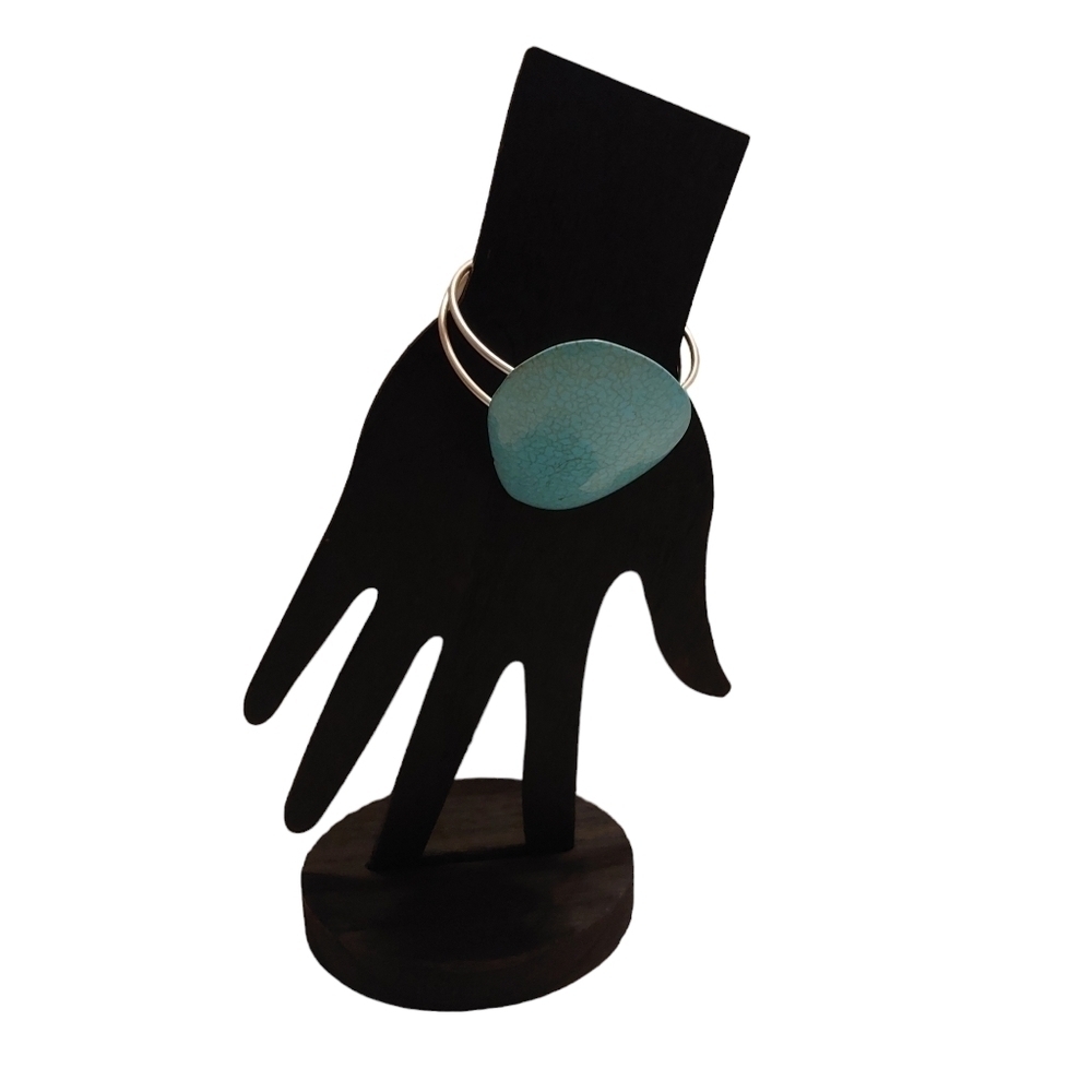 Ladies Western Turquoise and Silver Bracelet